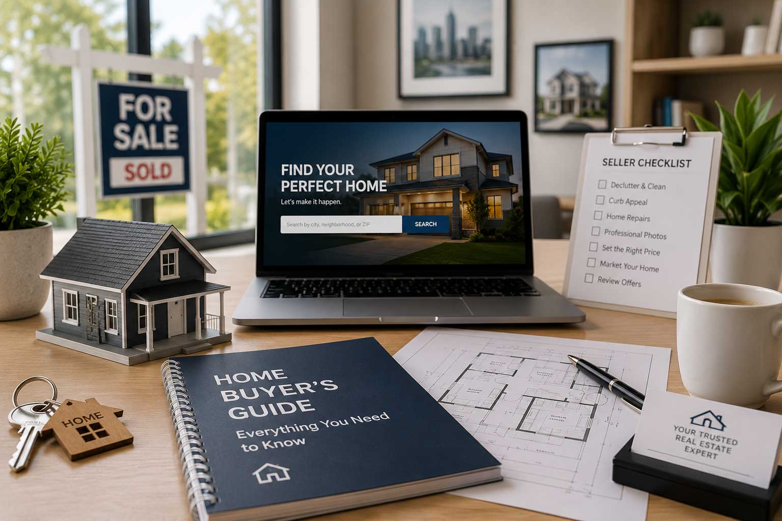 Real estate agent reviewing property information with a client